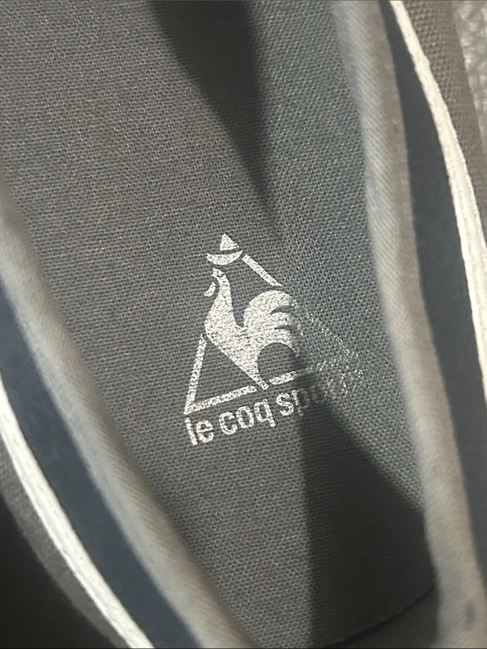 Le Coq Sportif grey and white canvas sneakers sz 2.5